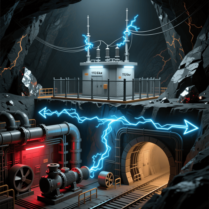 Технологическая подстанция подземного рудника «Юбилейный»